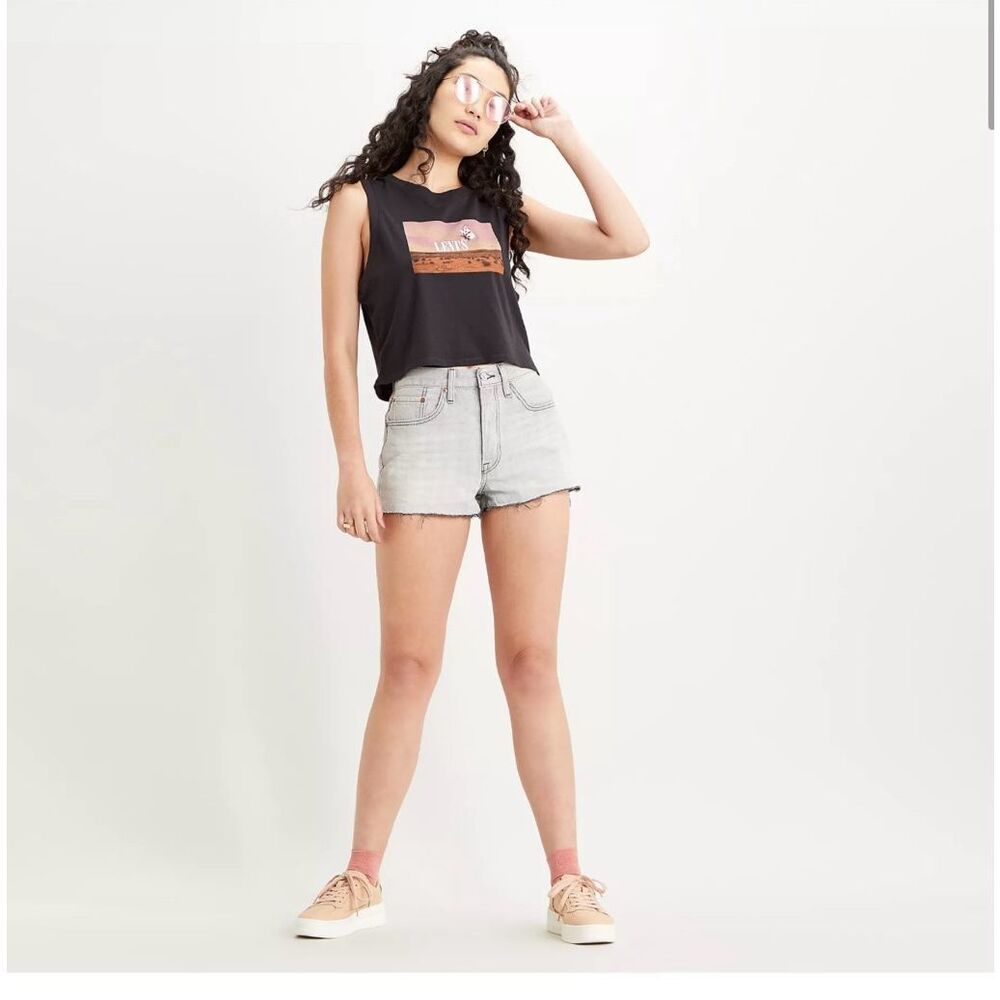 Levi’s 501 Premium Denim Original Shorts Jean Cut Off Hidden Button Fly Gray 32